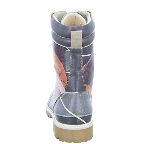 Dogo Red Fox Super Bootz Damen Stiefel Schnürer Fuchs Motiv All-Over-Print Mehrfarbig - 4